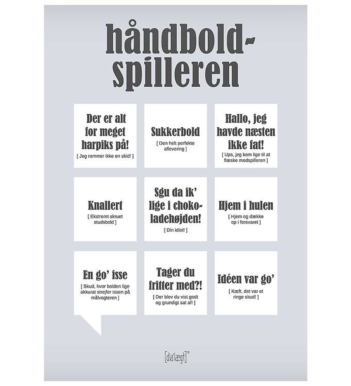 Dialægt Plakat - 30x42 - Håndbold-spilleren