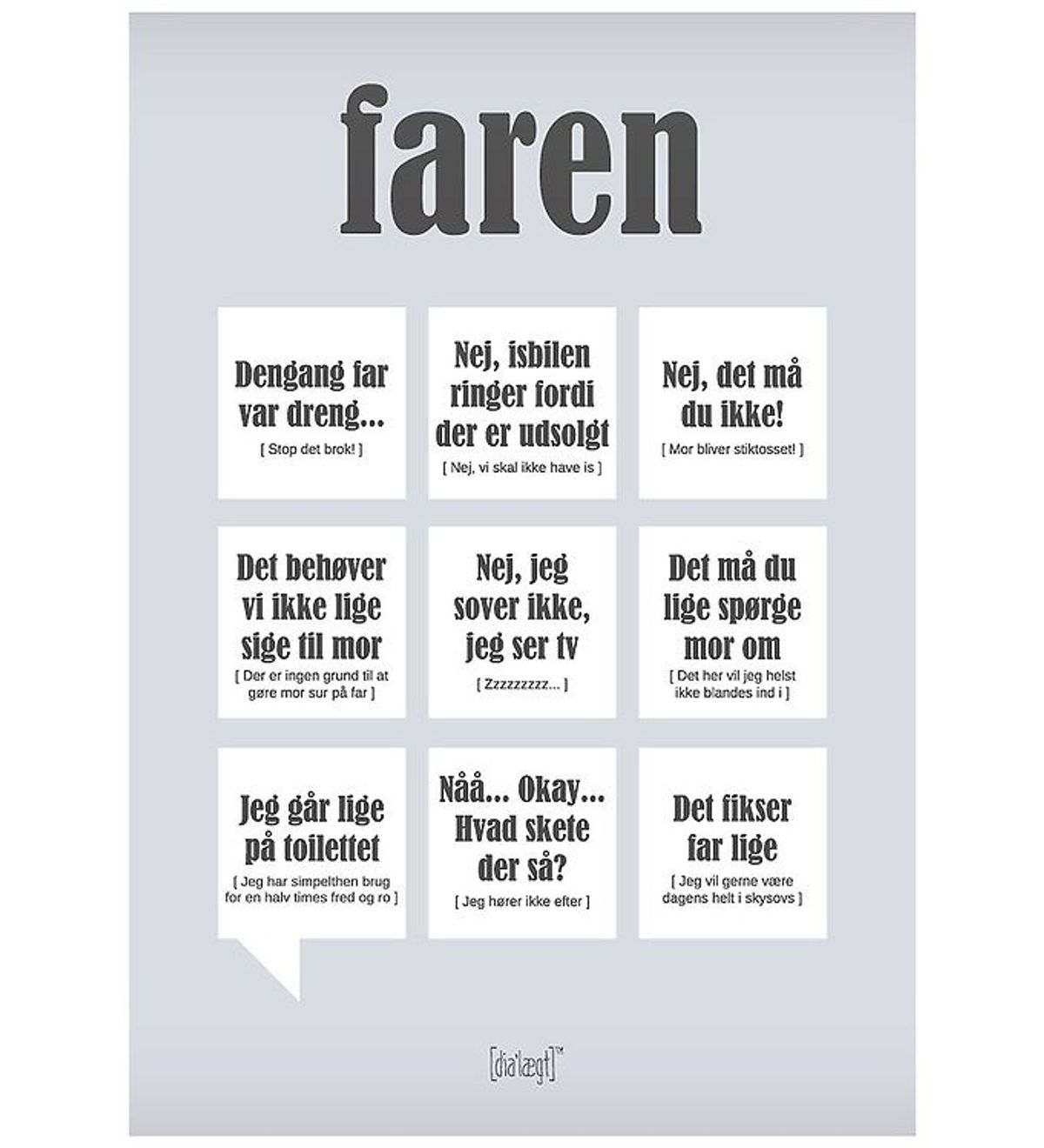 Dialægt Plakat - 50x70 - Faren