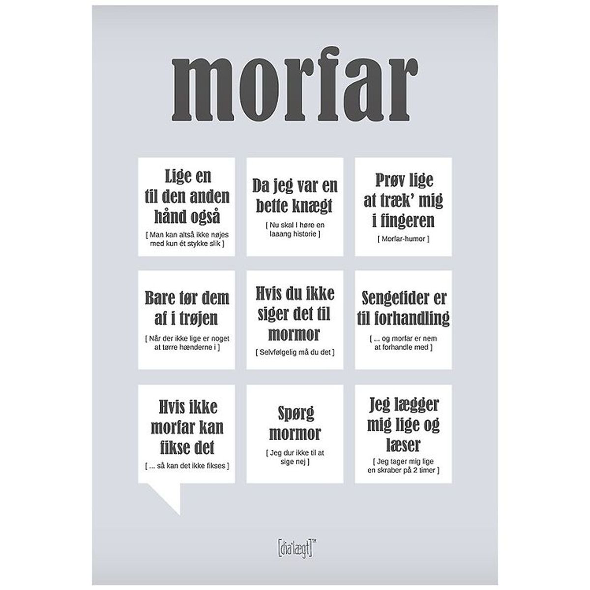 Dialægt Plakat - 50x70 - Morfar