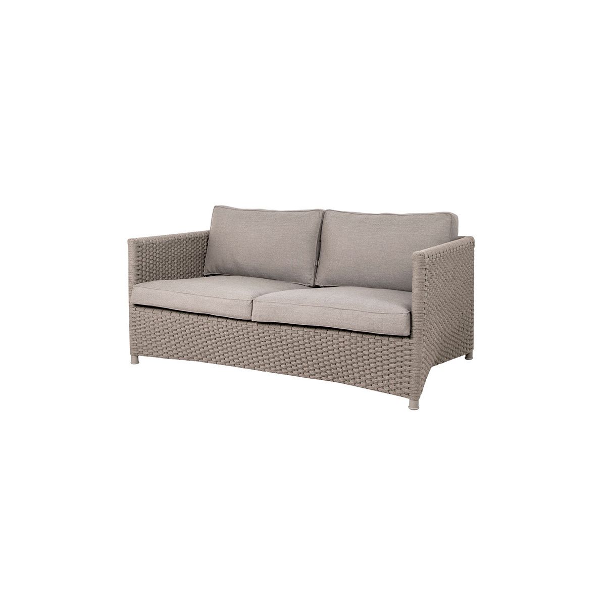 Diamond 2 pers Sofa inkl. hynde fra Cane-line (Taupe, Soft Rope, Cane-line Natté hynde)