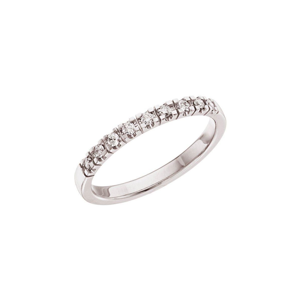 Diamond Collection - Alliancering 14 kt. hvidguld