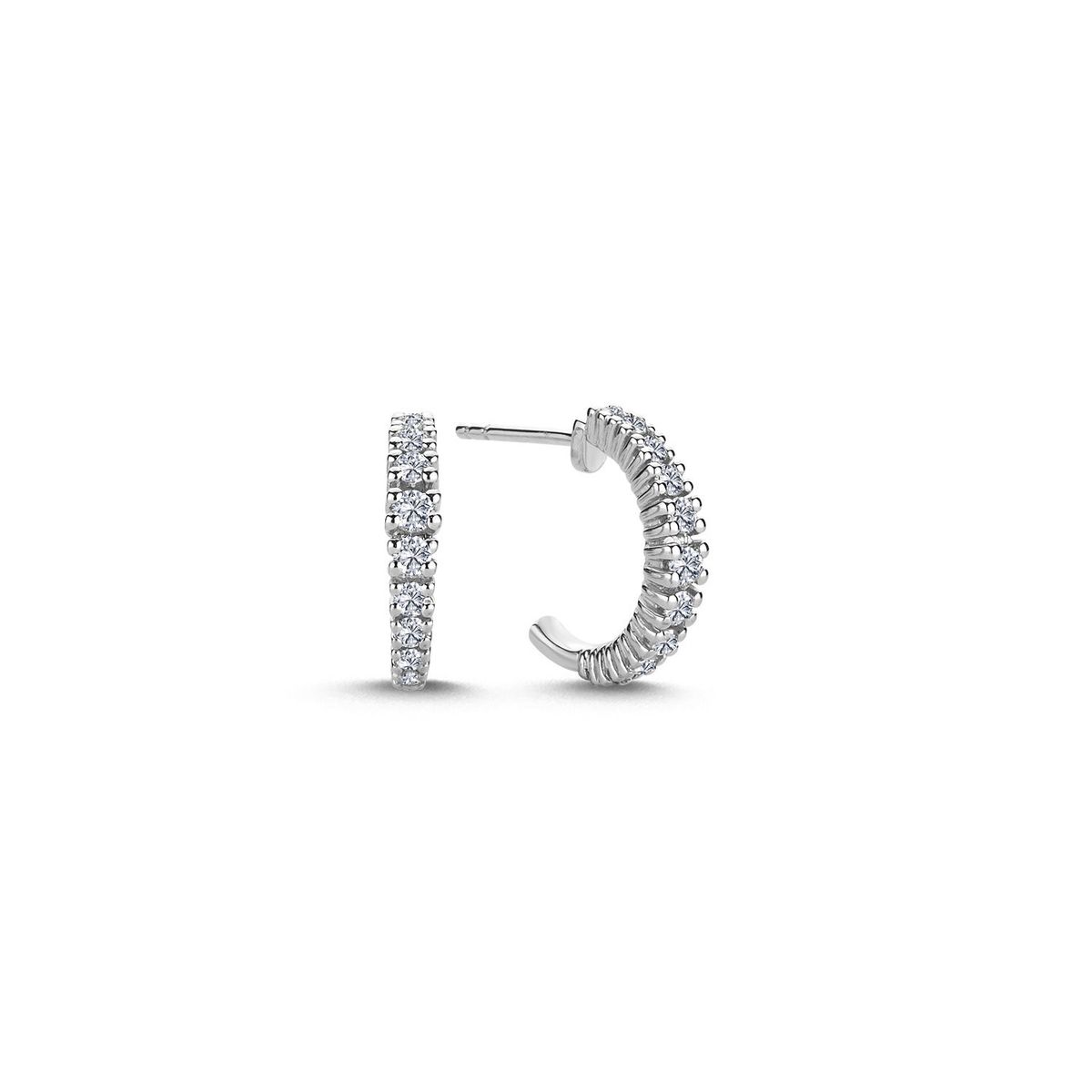 Diamond Collection by Vibholm Creoler hvidguld - 0,54 ct.