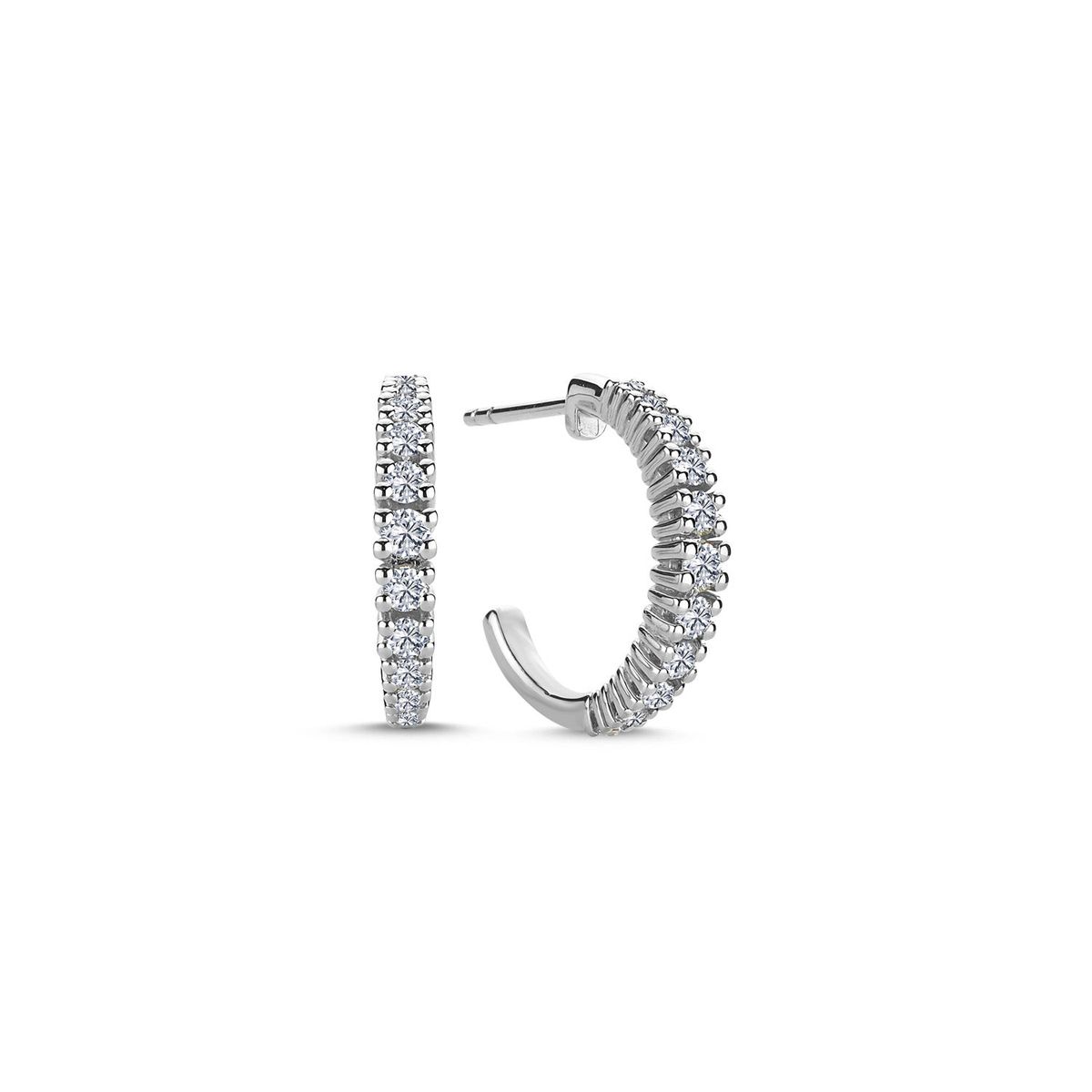 Diamond Collection by Vibholm Creoler hvidguld - 1,00 ct.