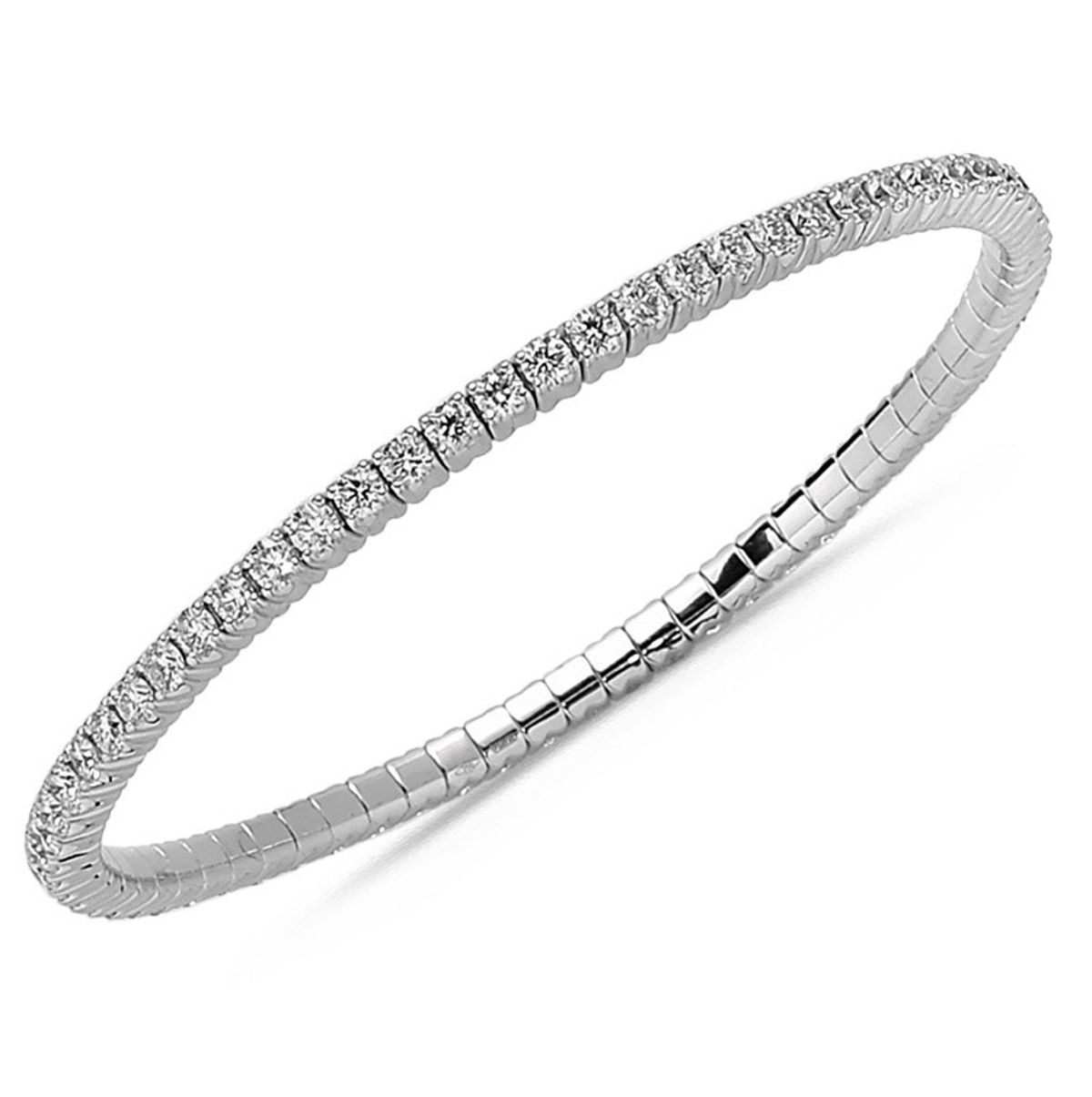 Diamond Collection by Vibholm - Flex armbånd Large, 4,00 ct g/si 18 karat hvidguld Guld