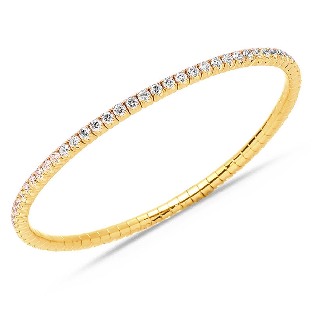 Diamond Collection by Vibholm - Flex armbånd Medium, 3,88 ct g/si 18 karat guld