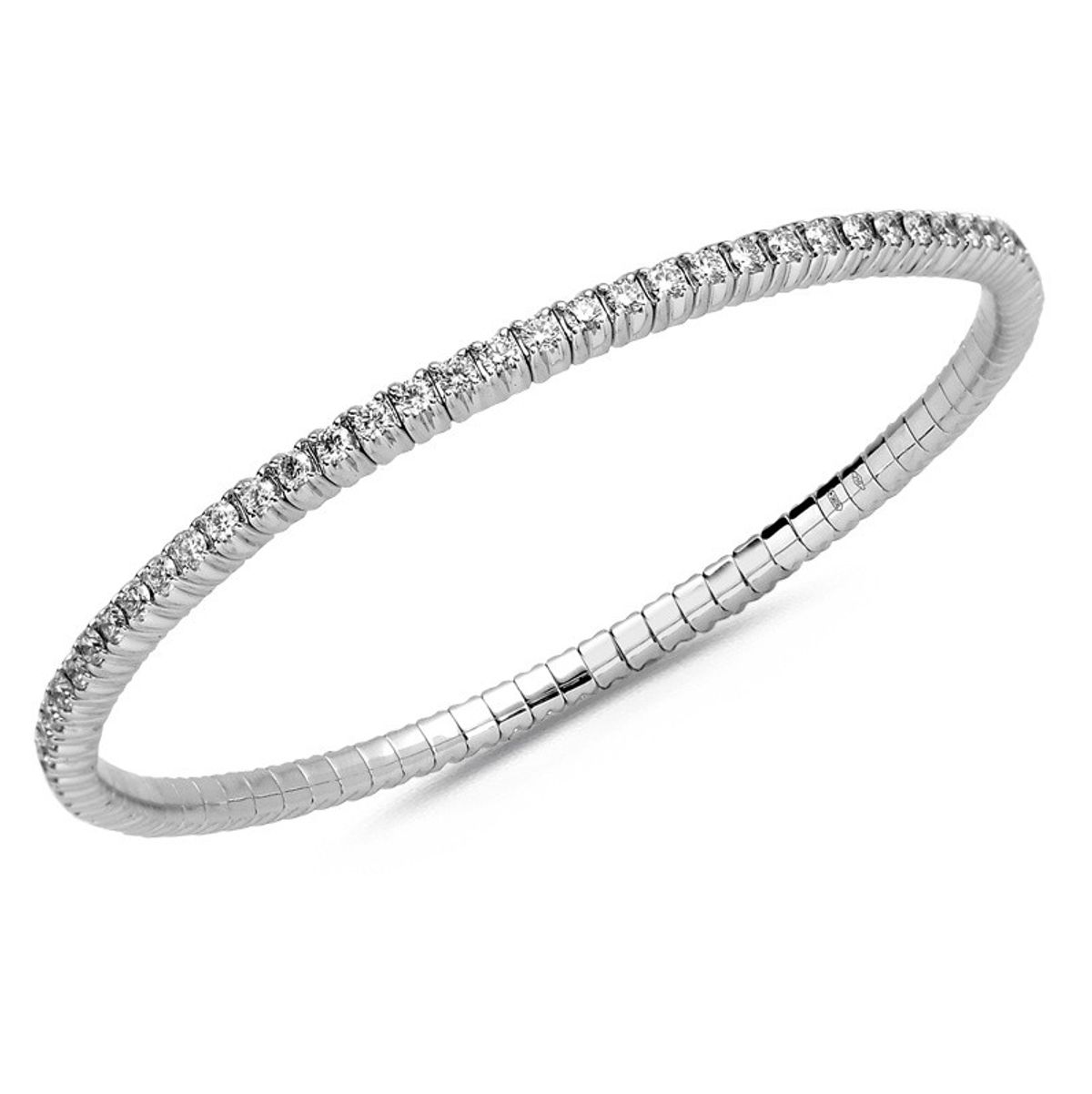 Diamond Collection by Vibholm - Flex armbånd Small, 2,17 ct g/si 18 karat hvidguld