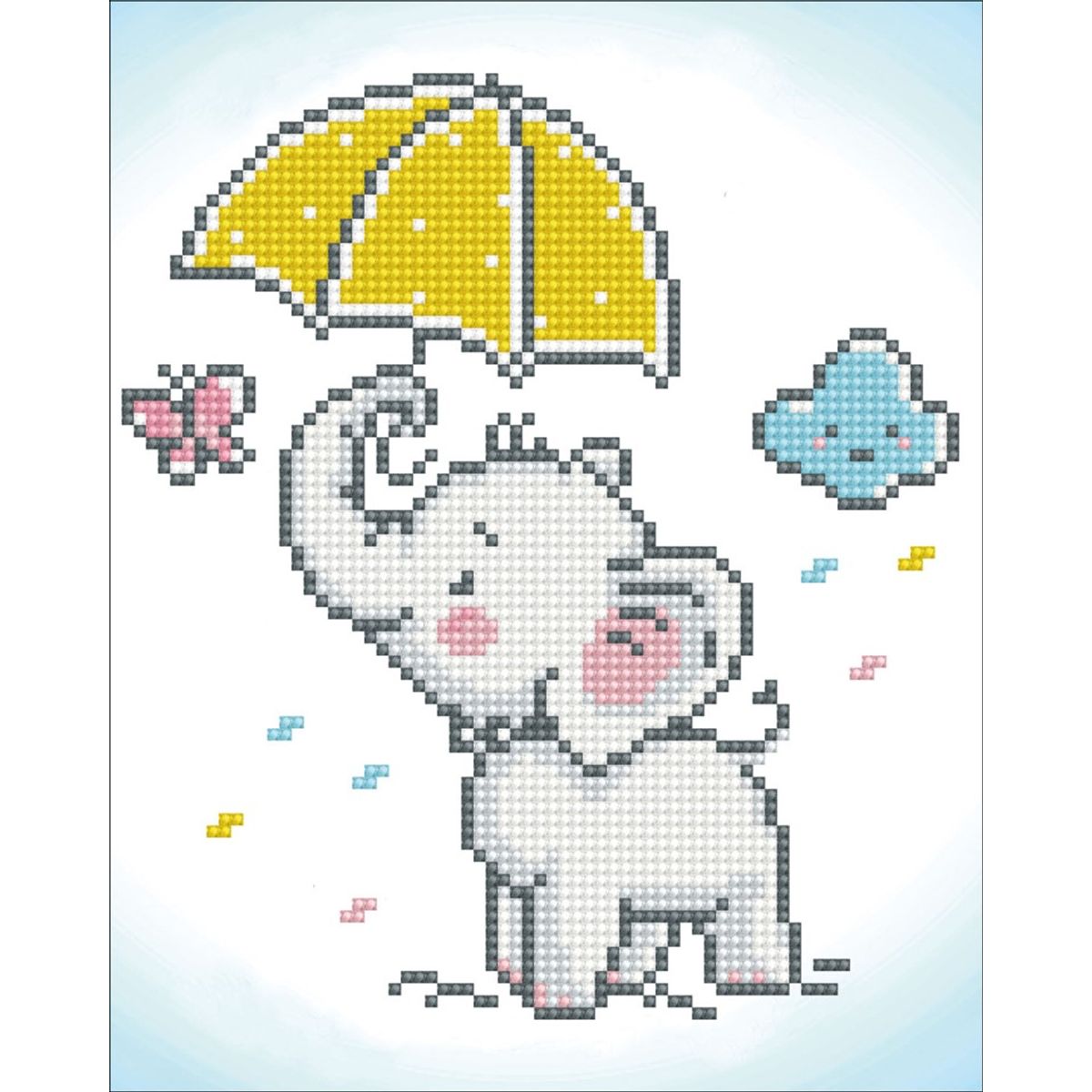 Diamond Dotz 20 x 25 cm - Baby Elefant