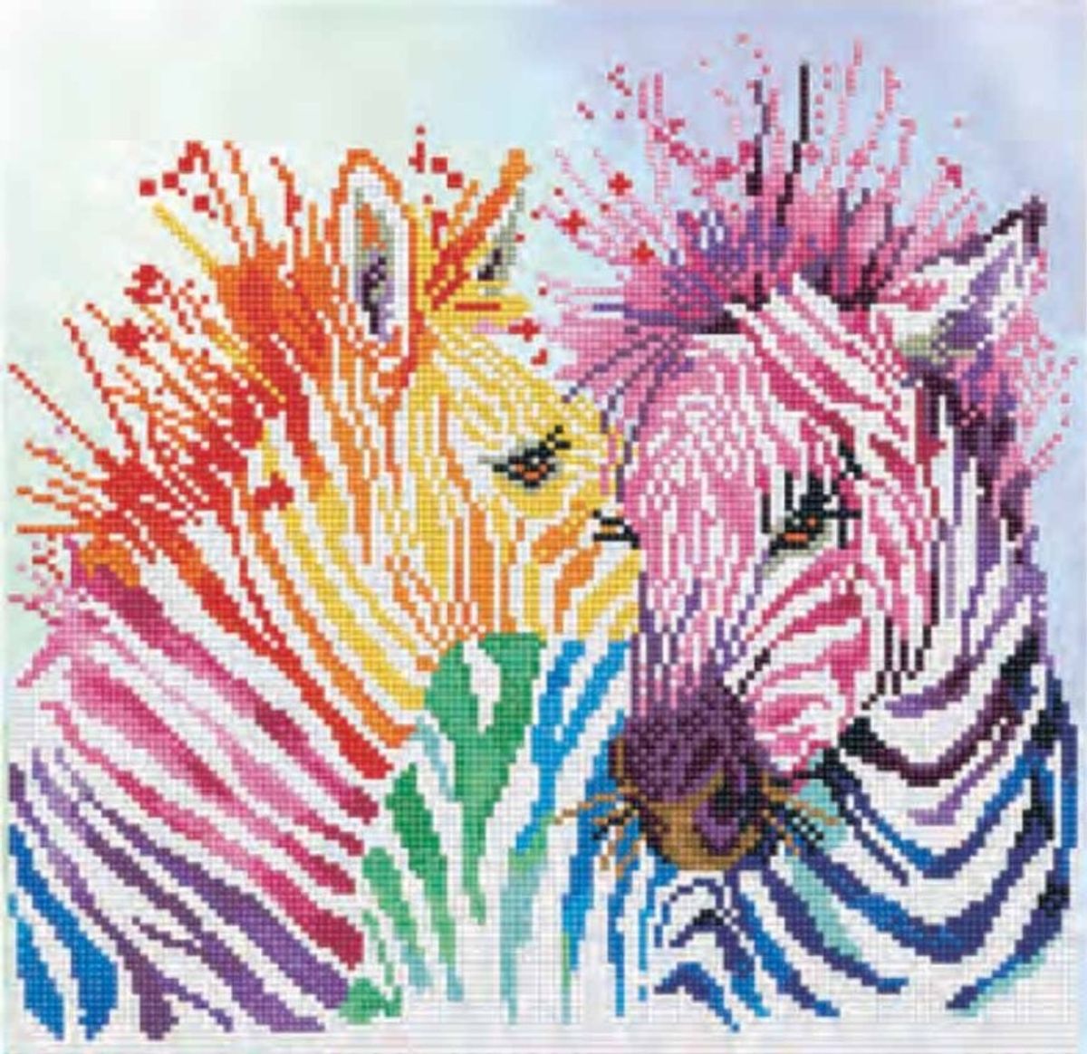 Diamond Dotz 40 x 40 cm - Rainbow Zebraer