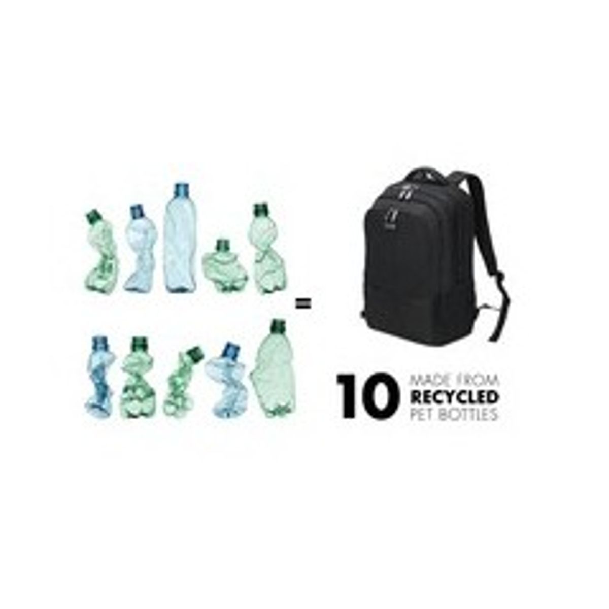 DICOTA Eco Backpack Rygsæk 17.3 Genbrugt PET Sort