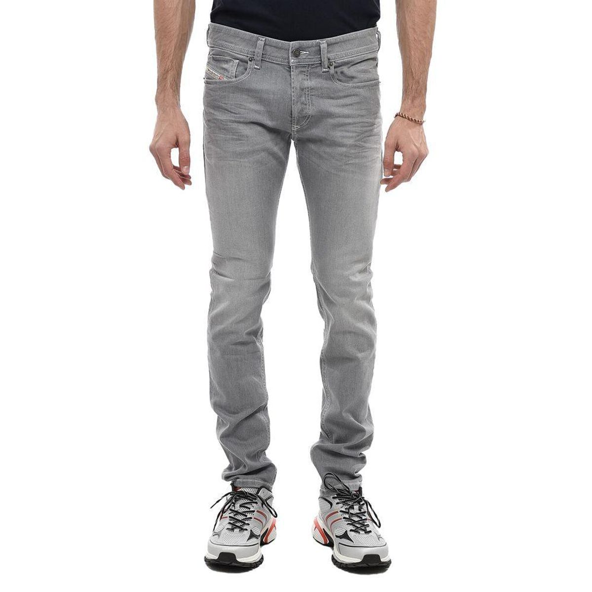 Diesel Gray Cotton Jeans & Pants