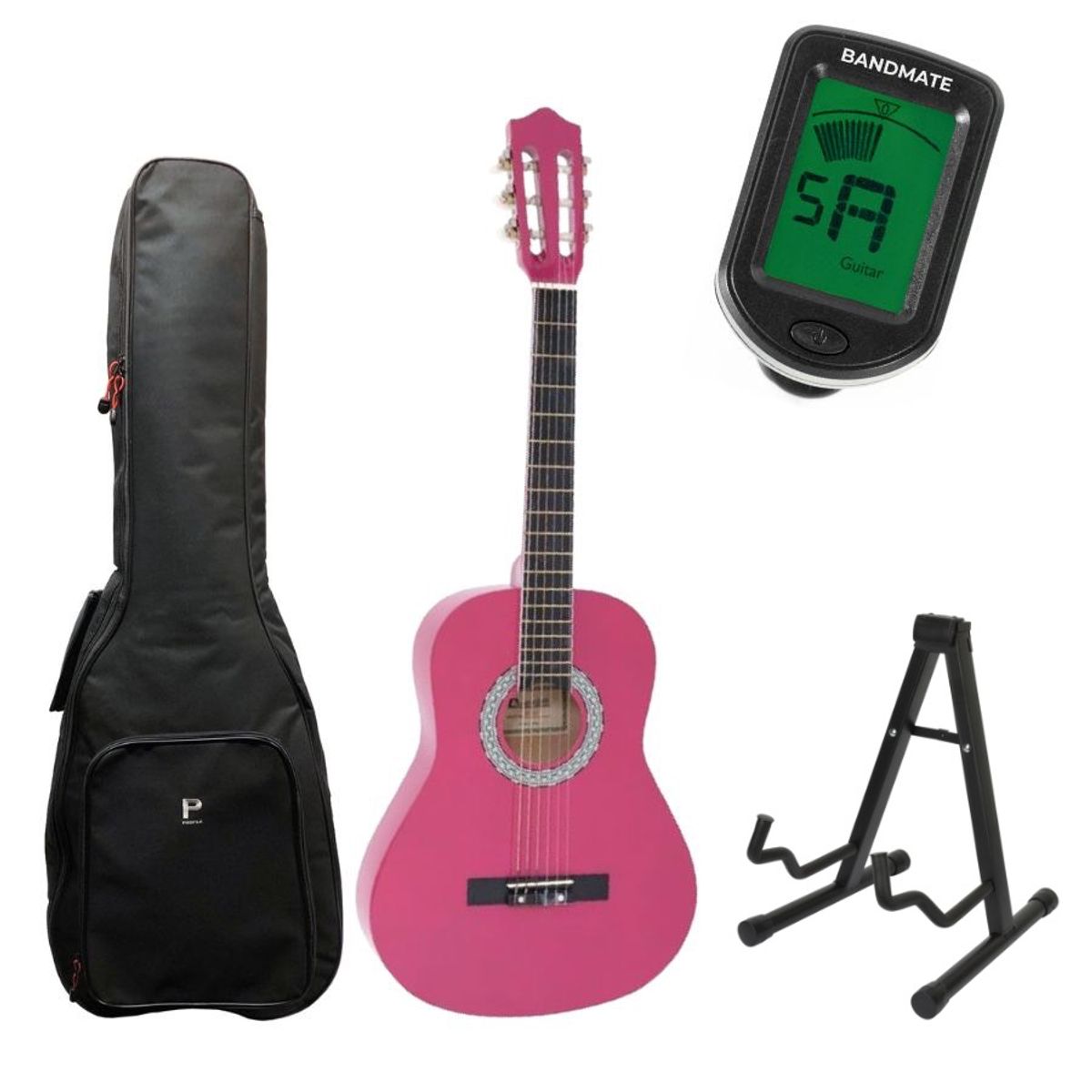 DiMavery AC-303 Spansk Guitar 3/4 Startpakke (Pink)