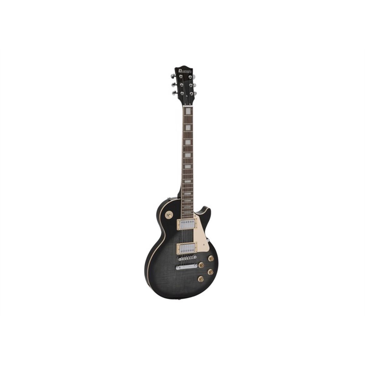 DIMAVERY LP-750 Electric Guitar, Translucent gray blackburst