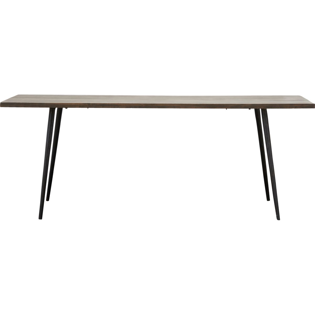 Dining table, HDClub, Black stain - Black stain / Table top: Mango Wood , Frame: Iron / l: 200 cm, w: 80 cm, h: 76 cm