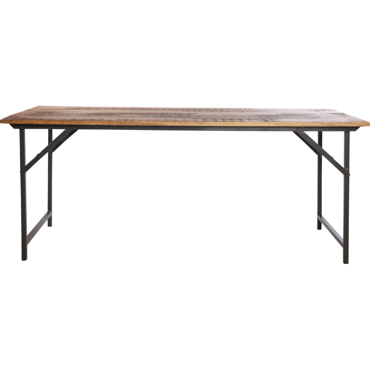 Dining table, HDParty, Nature - Nature / Table top: Mango Wood , Frame: Iron / l: 180 cm, w: 80 cm, h: 74 cm