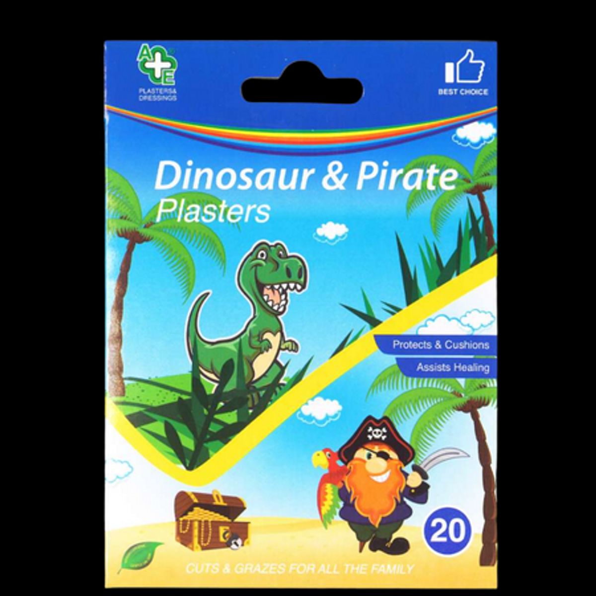 Dinosaur & Pirat Plaster 20 stk