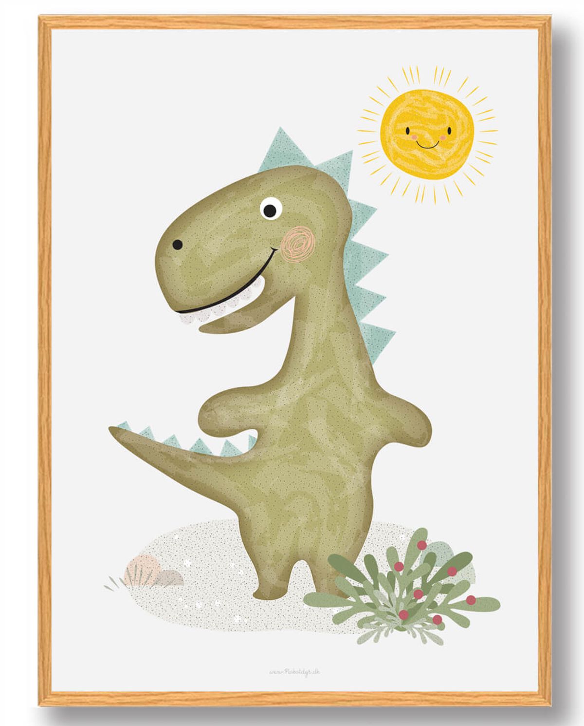 Dinosaur plakat (Størrelse: L - 50x70cm (B2))