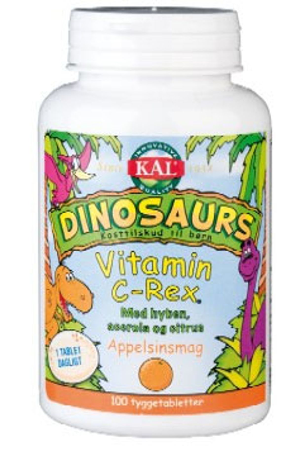 DinoSaurs vit. C-rex tygge børn - 100 tabl.