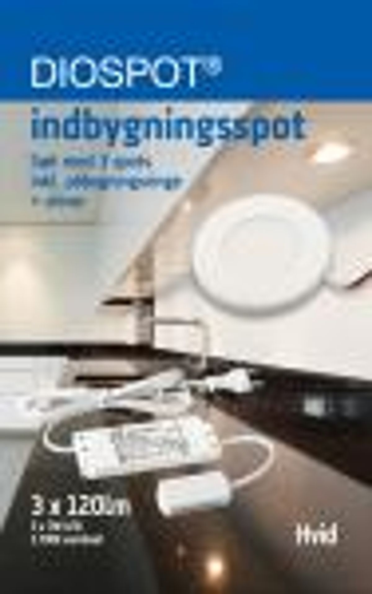 Diospot Flat - Sæt med 3xLED Indbygningsspot 3w/927 (120 lumen) og driver - Hvid