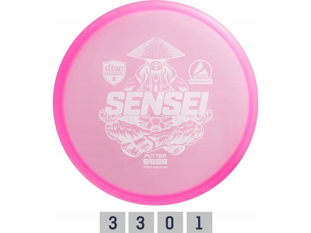 Discgolf Discmania Putter Sensei Active Premium Pink 3/3/0/1