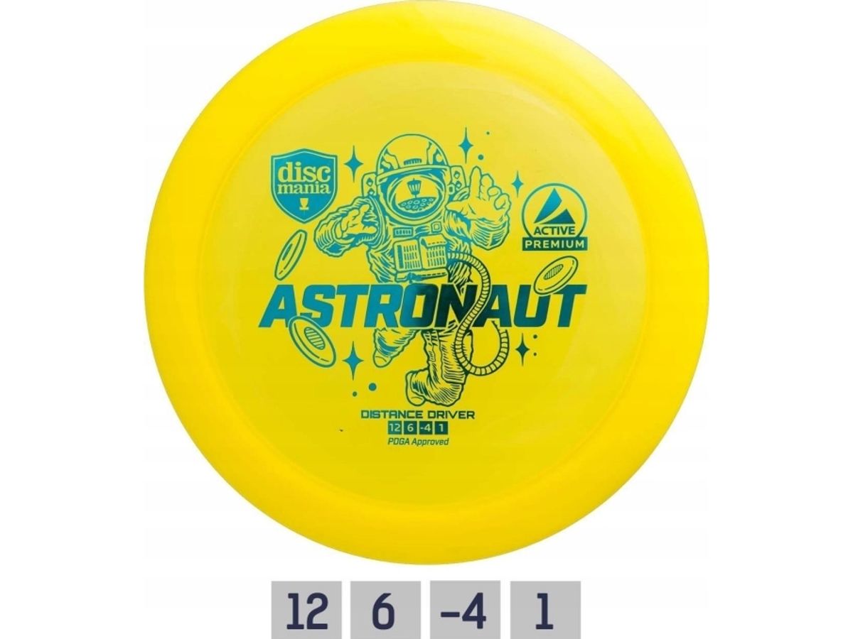 Discmania Discgolf Discmania Distance Driver Astronaut Active Premium Yellow 12/6/-4/1