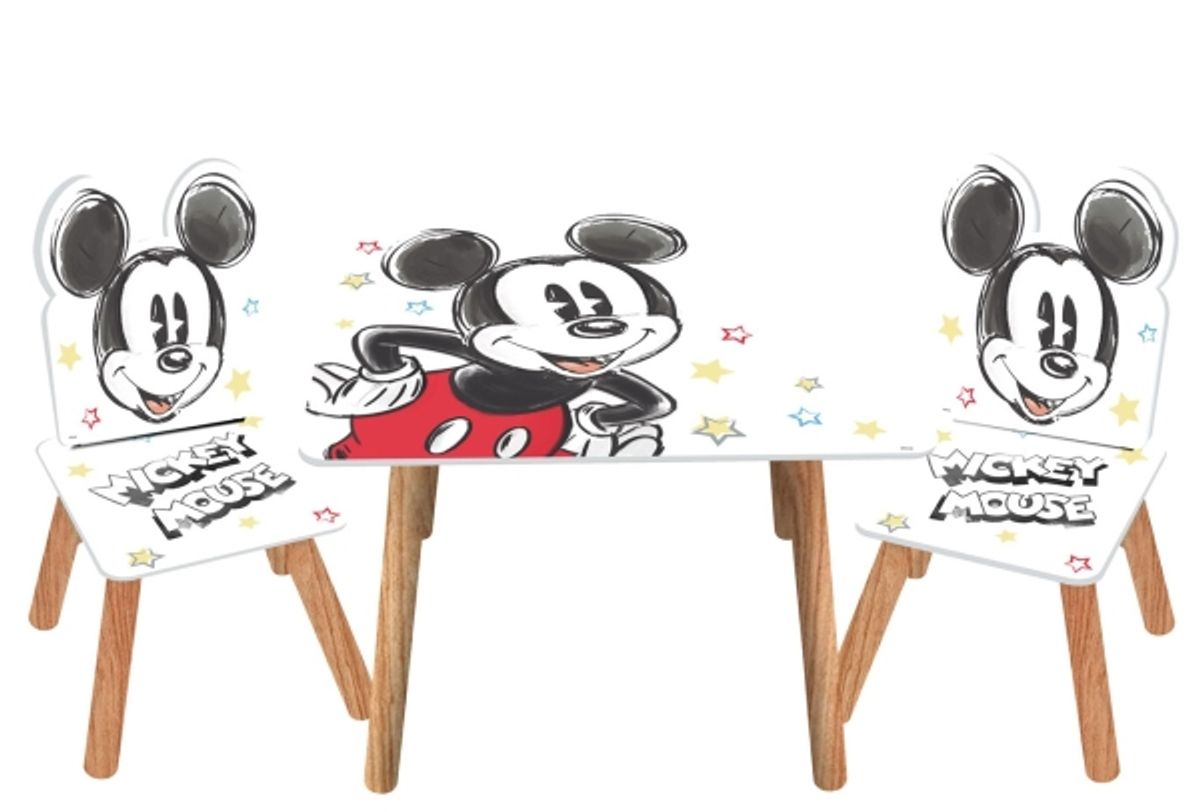 Disney Mickey Classic Træ Bord Med Stole