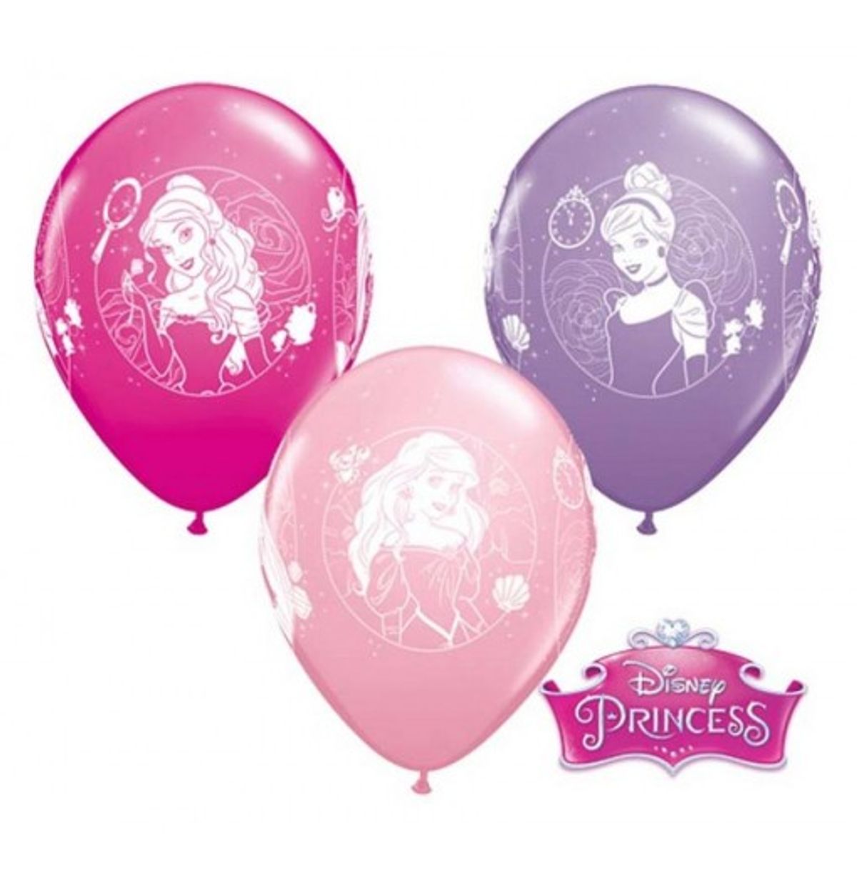 Disney prinsesser, 12"/ 30 cm - 6 stk. - Balloner