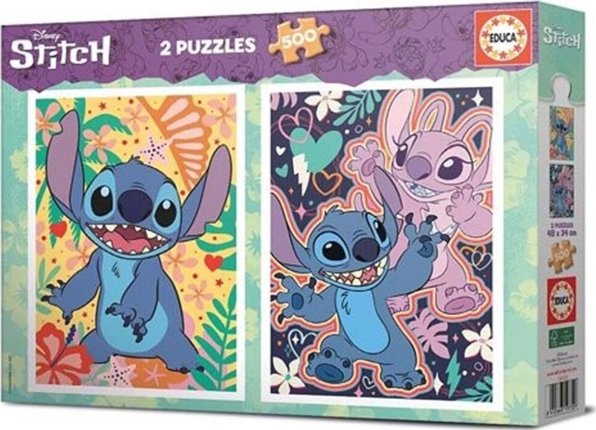 Disney Puslespil - Stitch - 2x500 Brikker - Educa