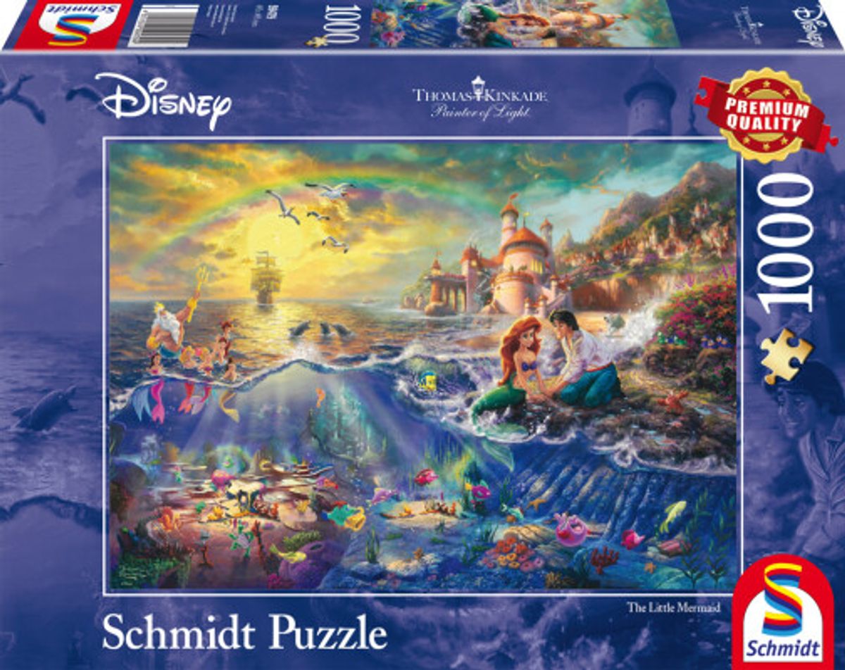 Disney Puslespil - Thomas Kinkade - Ariel - 1000 Brikker - Schmidt