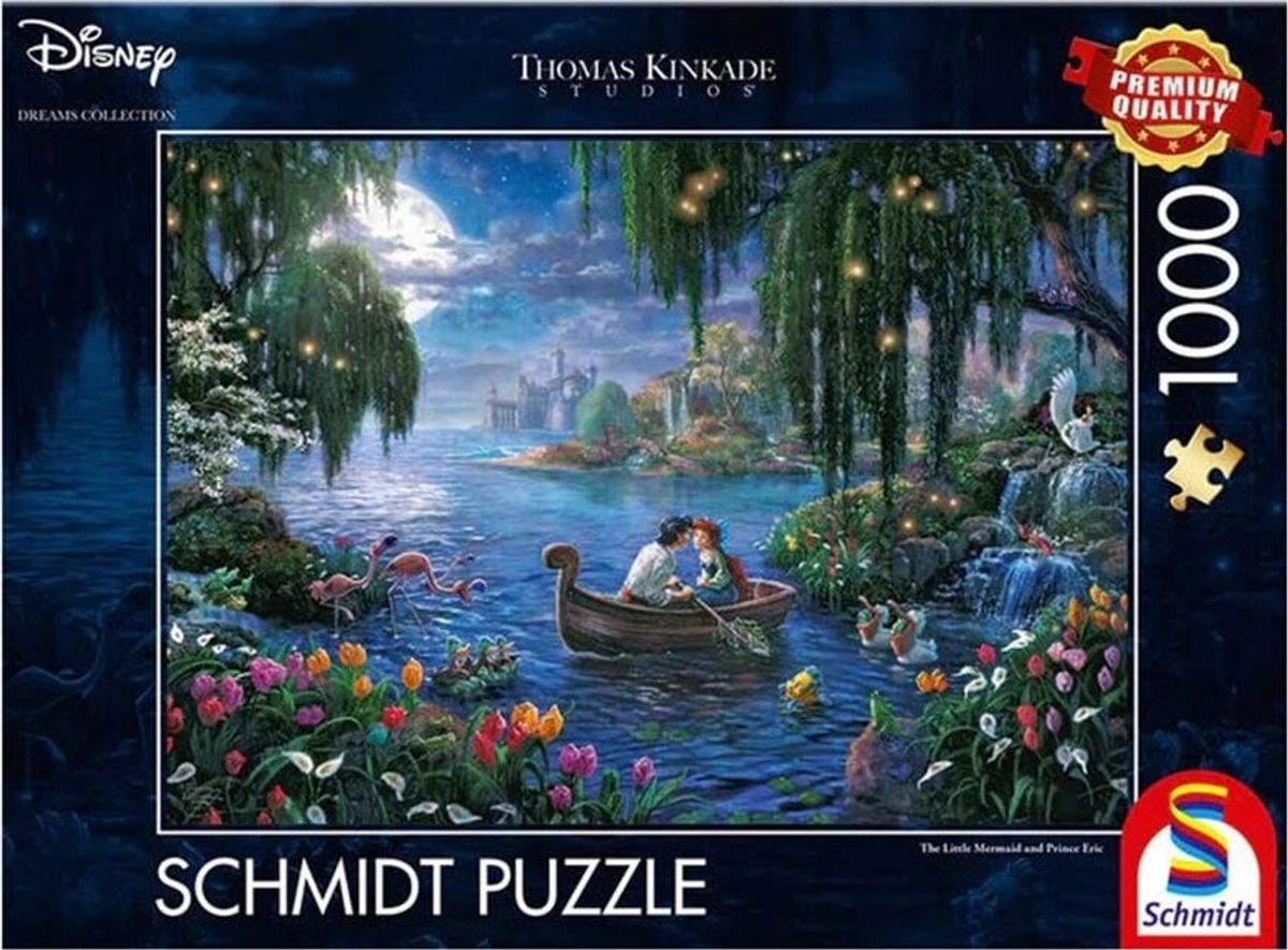 Disney Puslespil - Thomas Kinkade - Den Lille Havfrue - 1000 Brikker - Schmidt