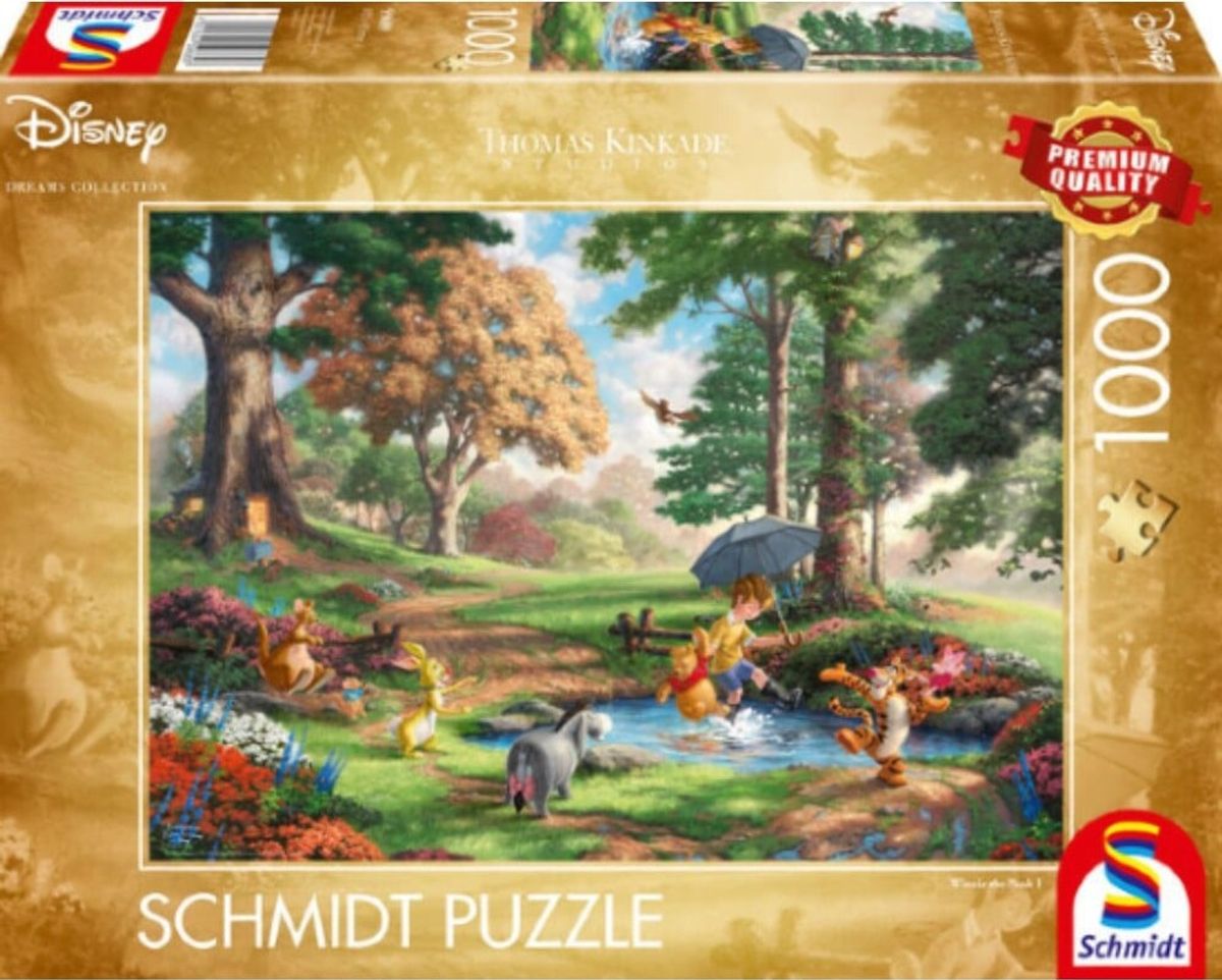 Disney Puslespil - Thomas Kinkade - Peter Plys - 1000 Brikker - Schmidt