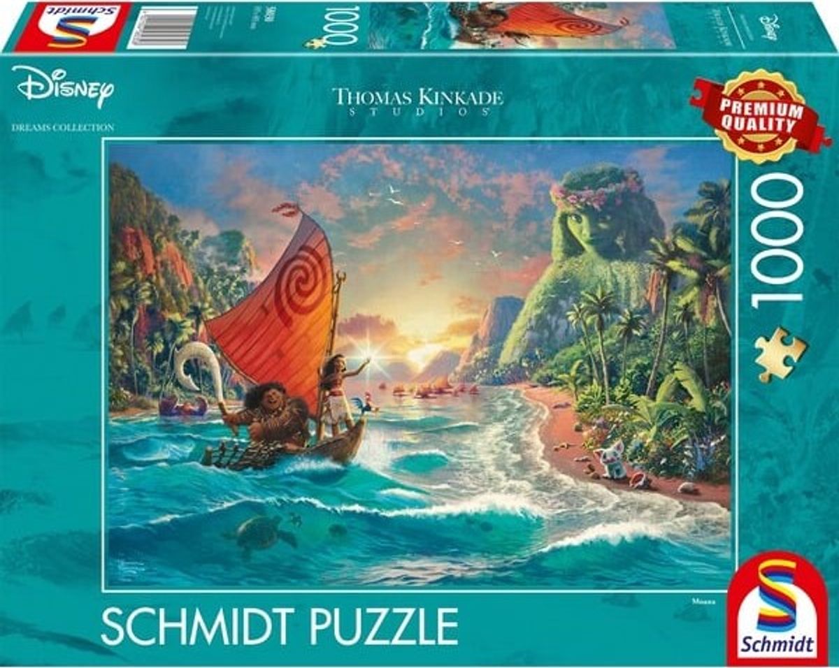 Disney Puslespil - Thomas Kinkade - Vaiana - 1000 Brikker - Schmidt