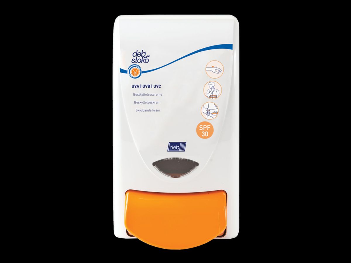 Dispenser Deb T/solcreme Refill 1000 ml. Hvid/orange