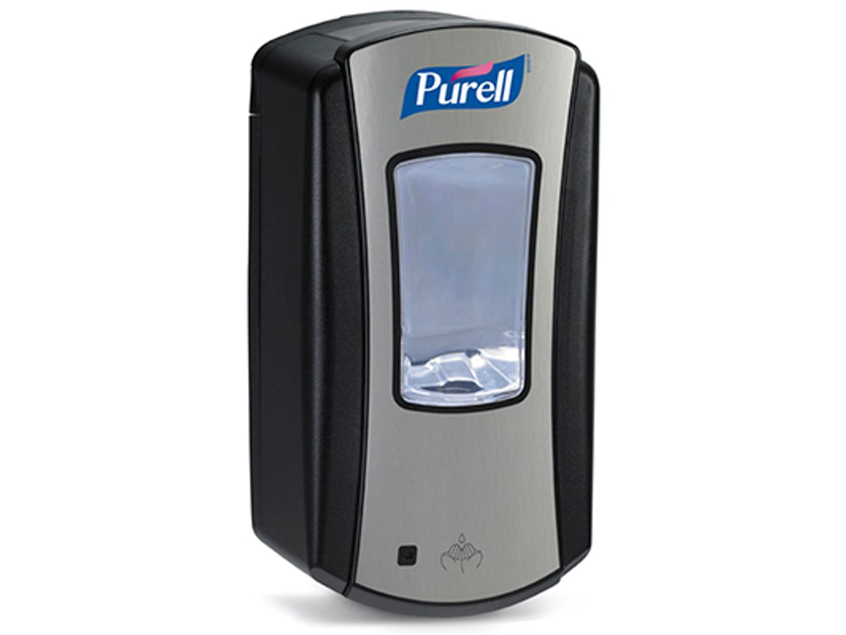 Dispenser Purell LTX til 1200 ml. Sort/chrom til Desinfektion