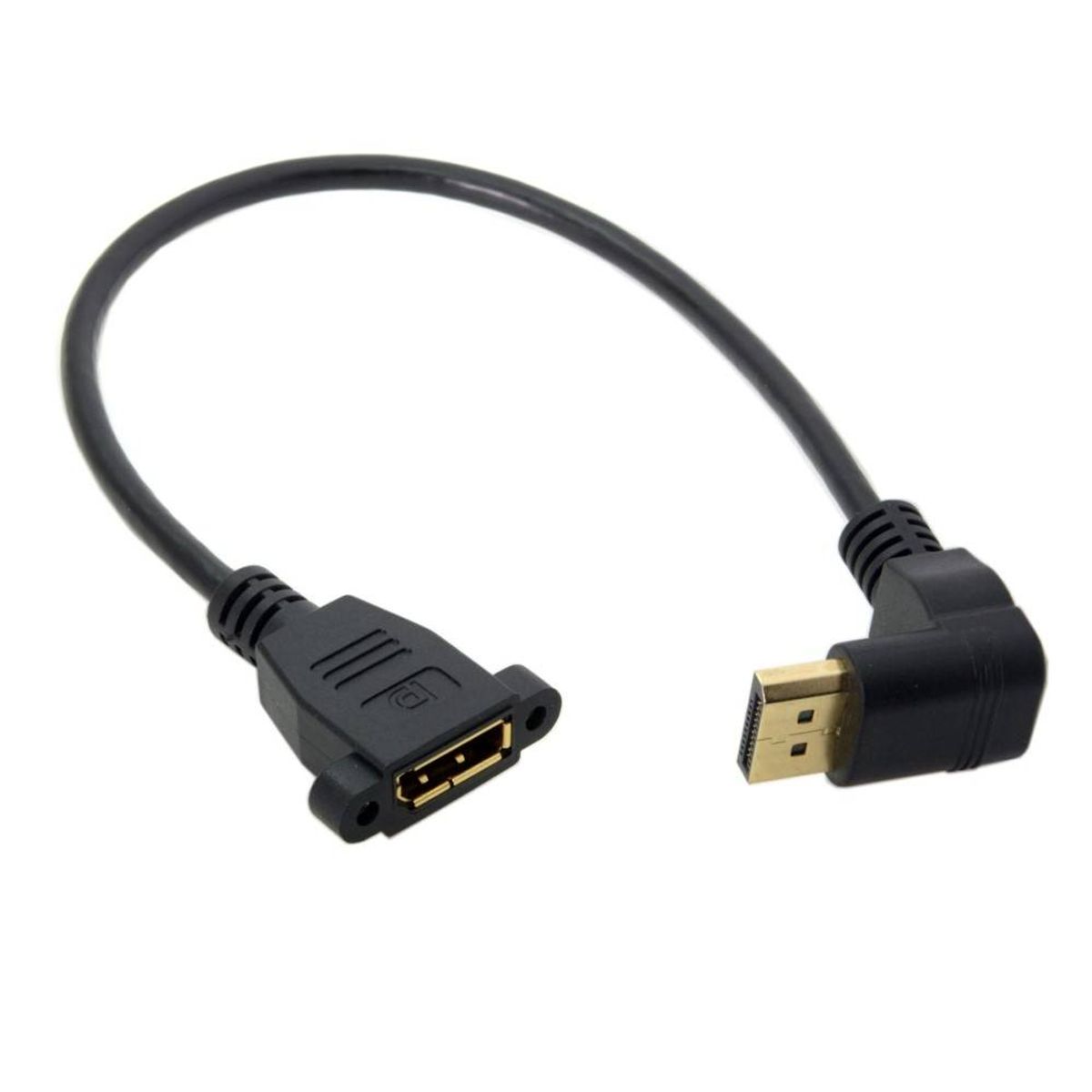 DisplayPort (han) til DisplayPort (hun) adapter - 90 grader - 30cm