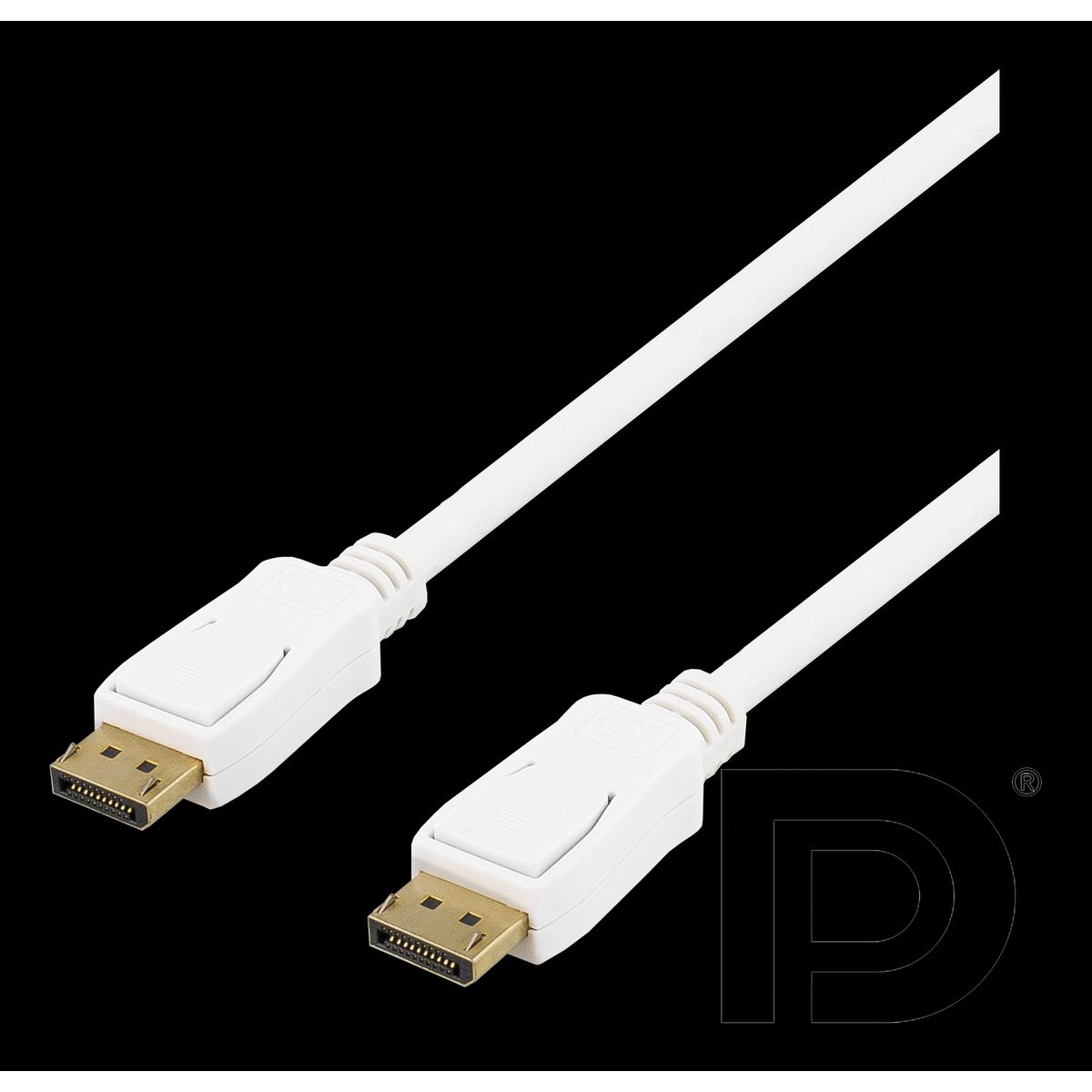 DisplayPort kabel 1.2 - 4K / 30Hz - Hvid - 2 m