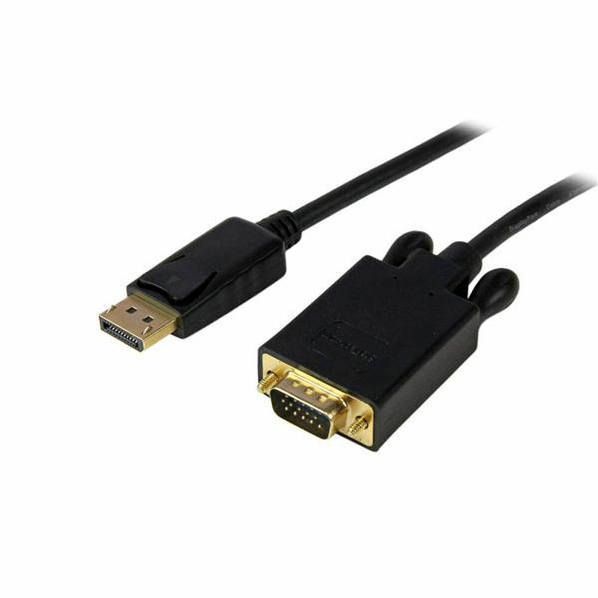 DisplayPort til VGA-adapter Startech DP2VGAMM10B 3 m Sort