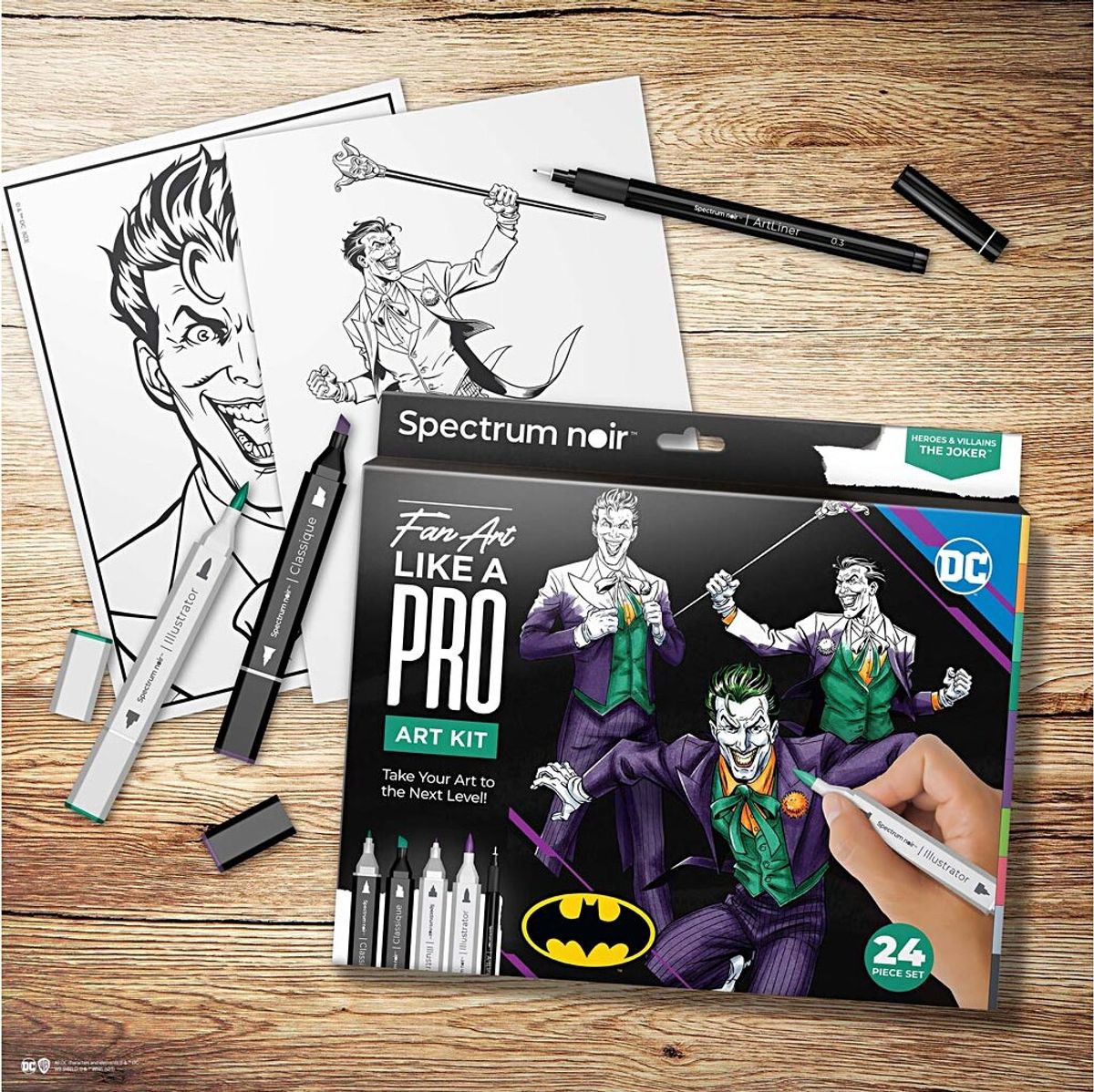 Diy Kit Illustration - Helte Og Skurke Joker - Assorterede Farver