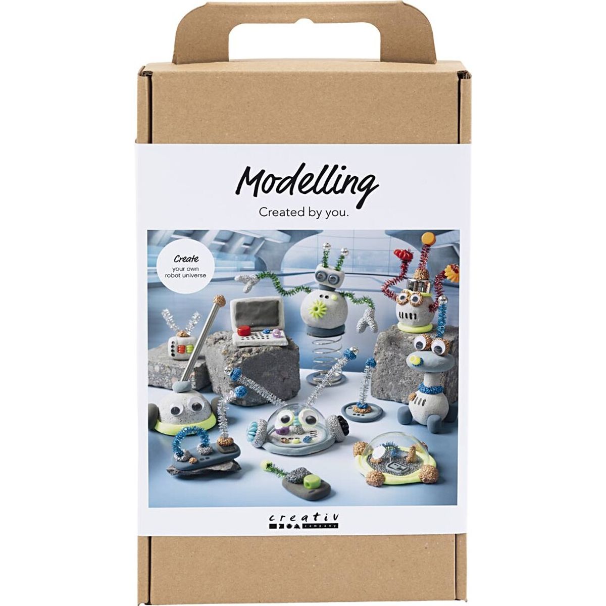 Diy Kit Modellering - Robot - Blå - Grå - Rød - Forsølvet