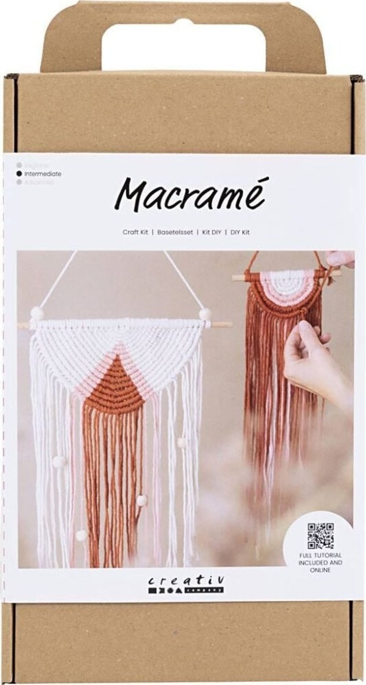 Diy Macramé Vægdekoration Kit - øvet