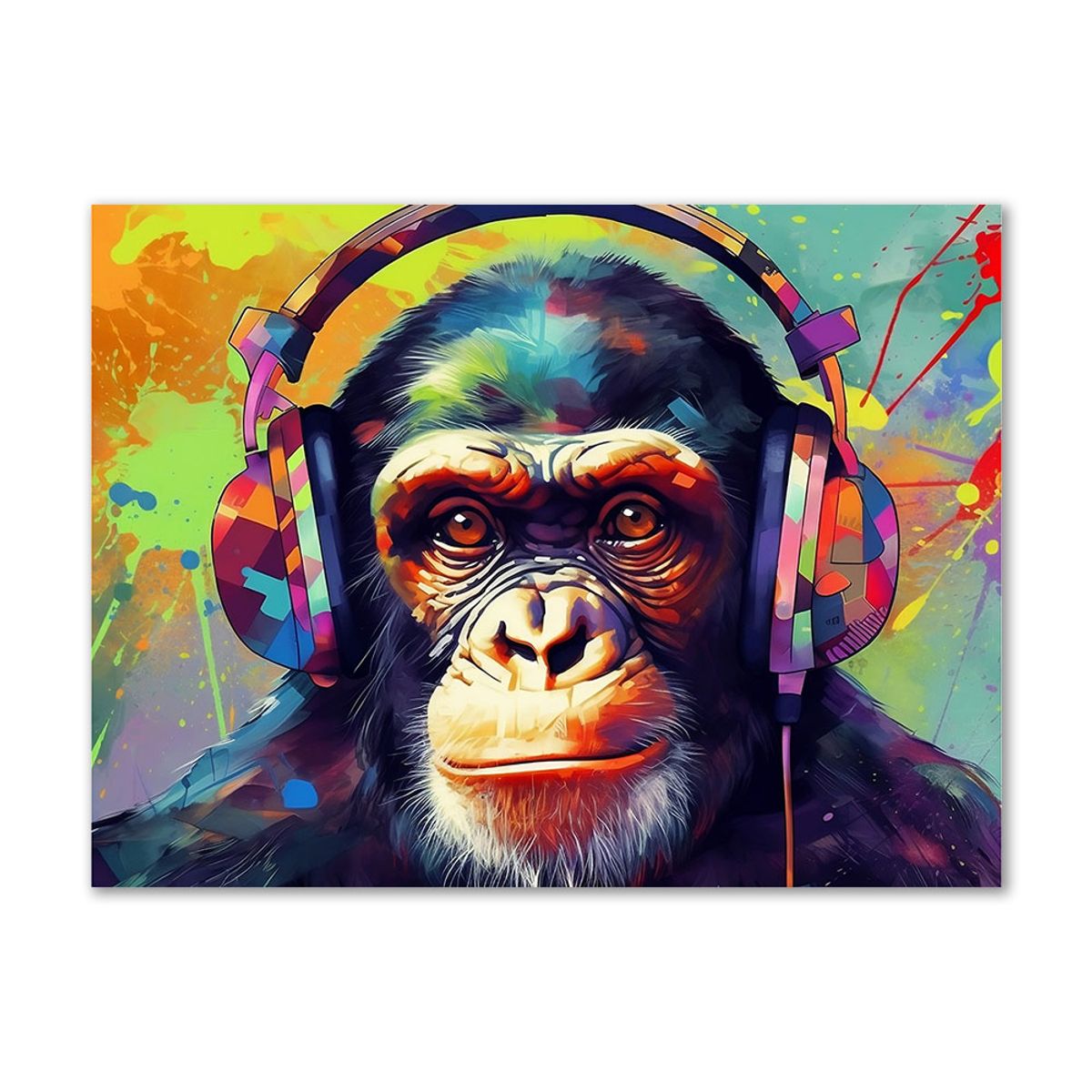 DJ Chimp 01 - 90x120 cm - Uden svæveramme