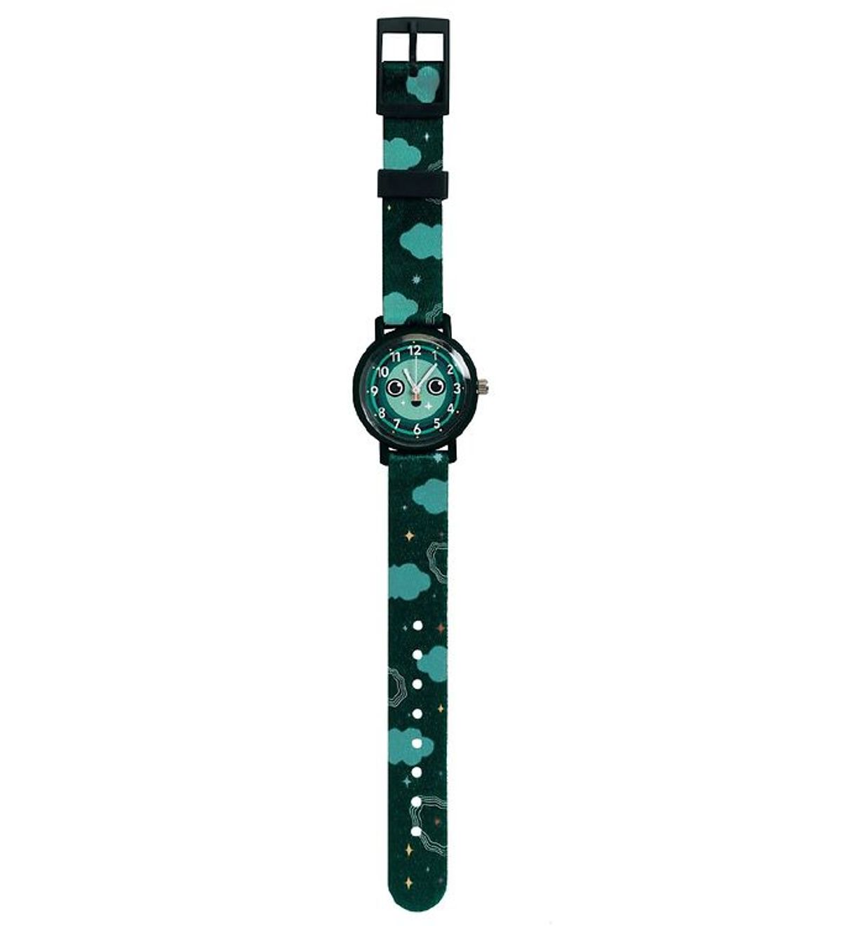 Djeco Armbåndsur - Montre Night - Sort/grøn