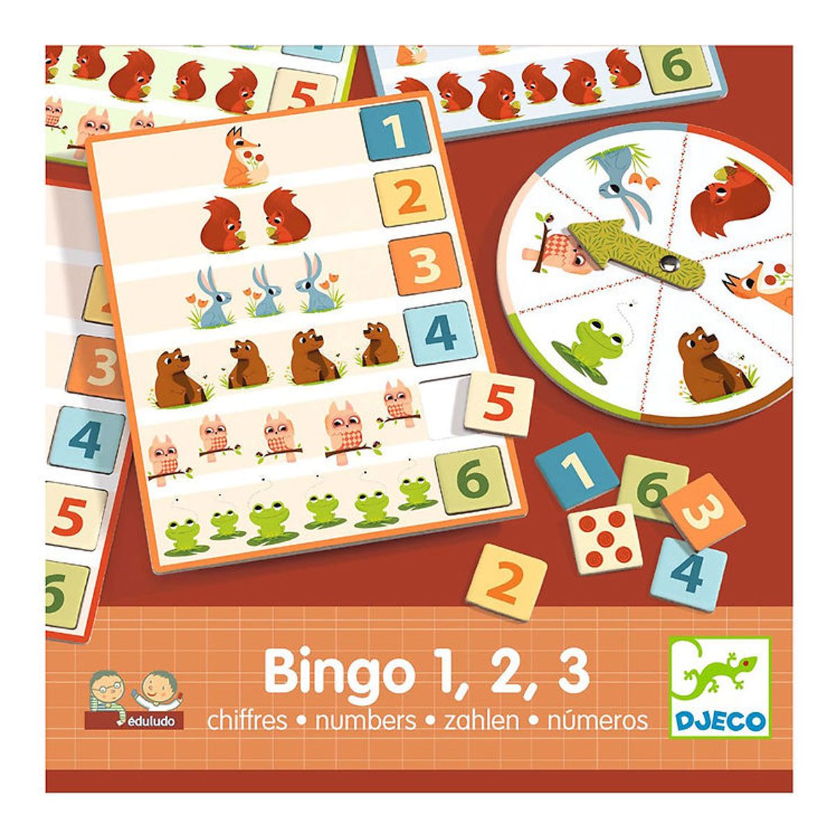 Djeco Spil - Bingo 1,2,3 - Talleg