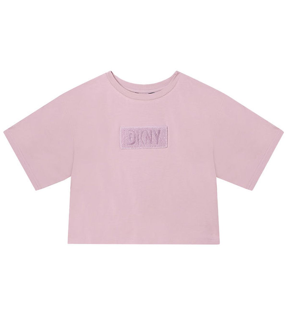 DKNY T-shirt - Cropped - Lilla m. Frotté