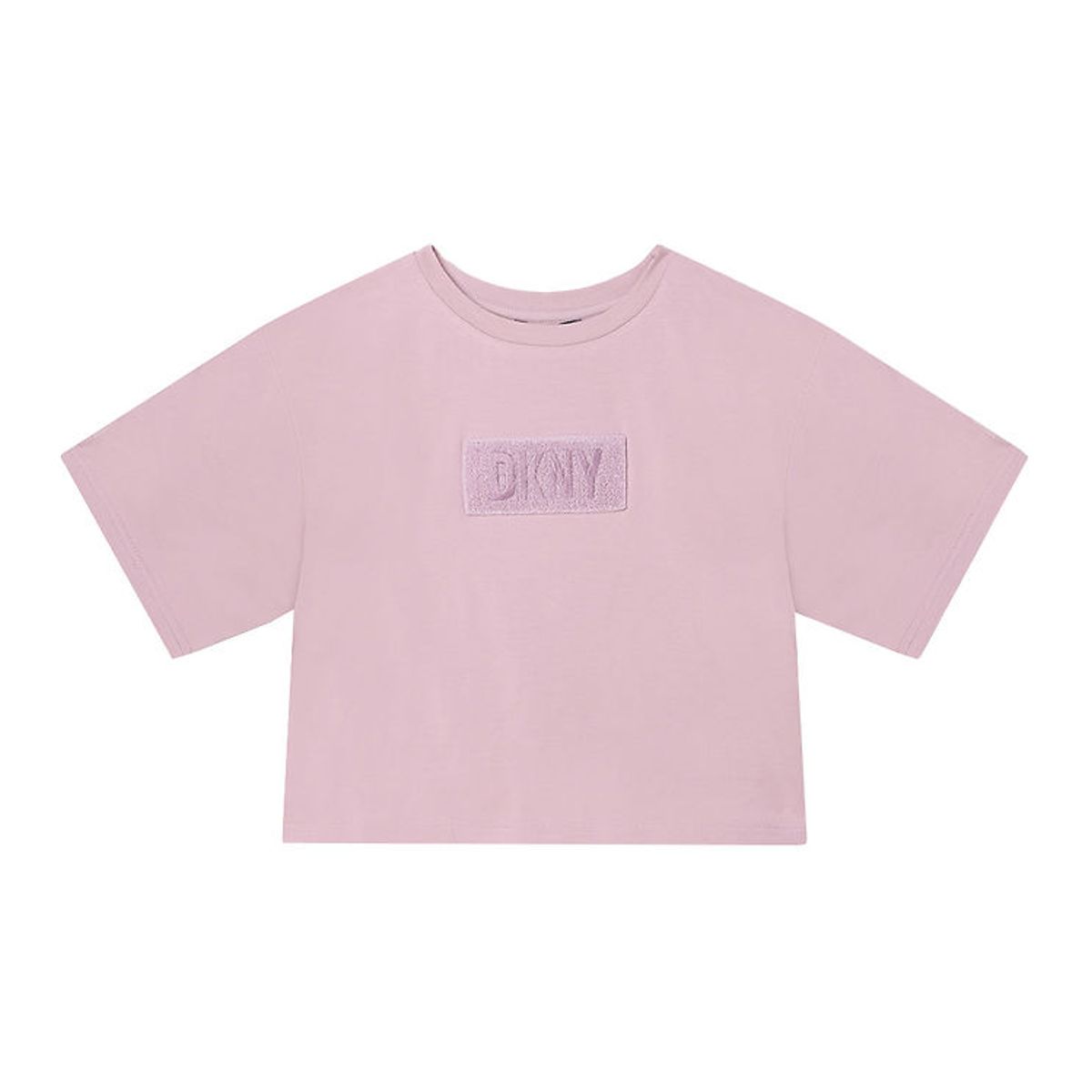 DKNY T-shirt - Cropped - Lilla m. Frotté