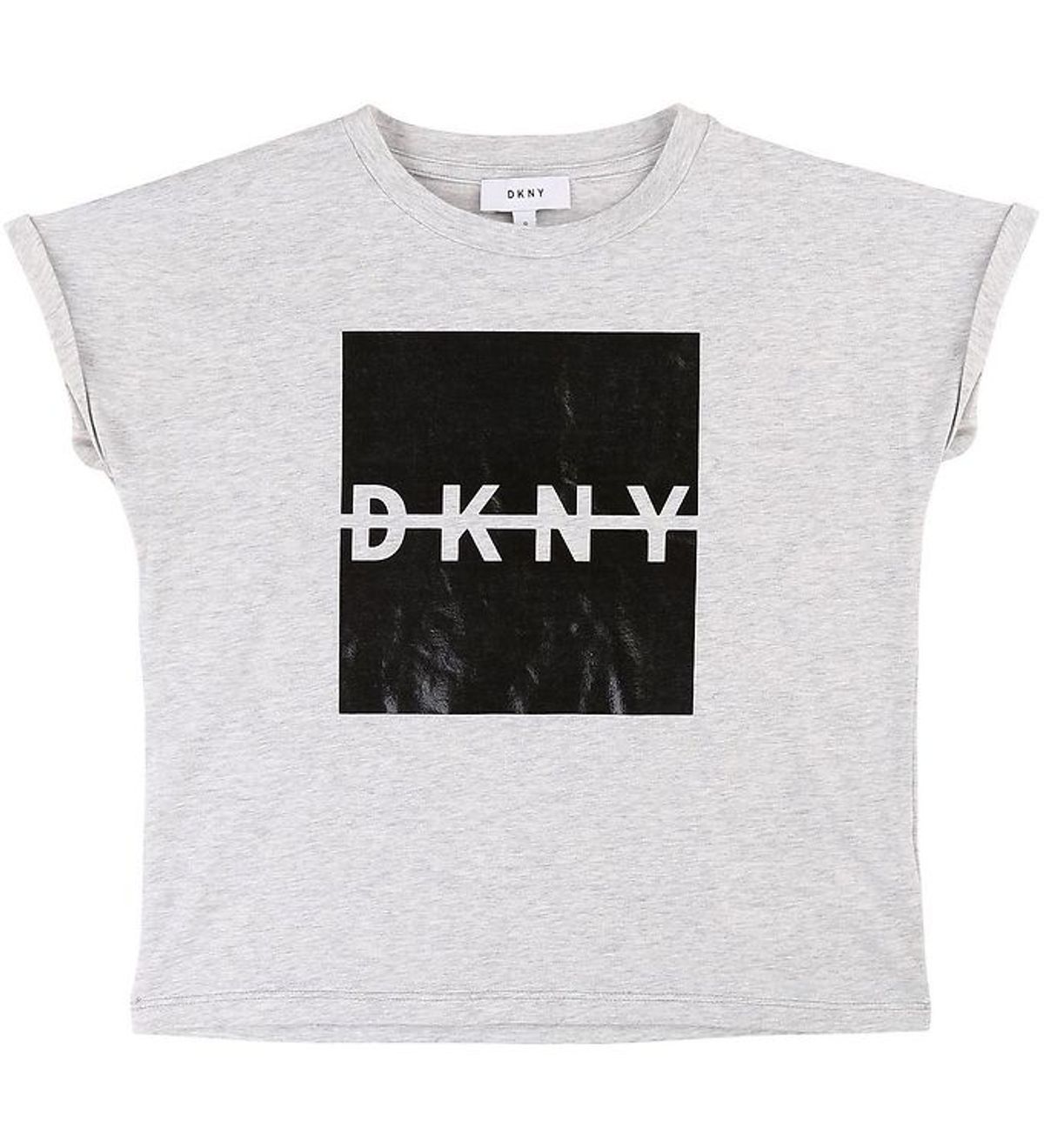 DKNY T-shirt - Gråmeleret/Sort m. Logo