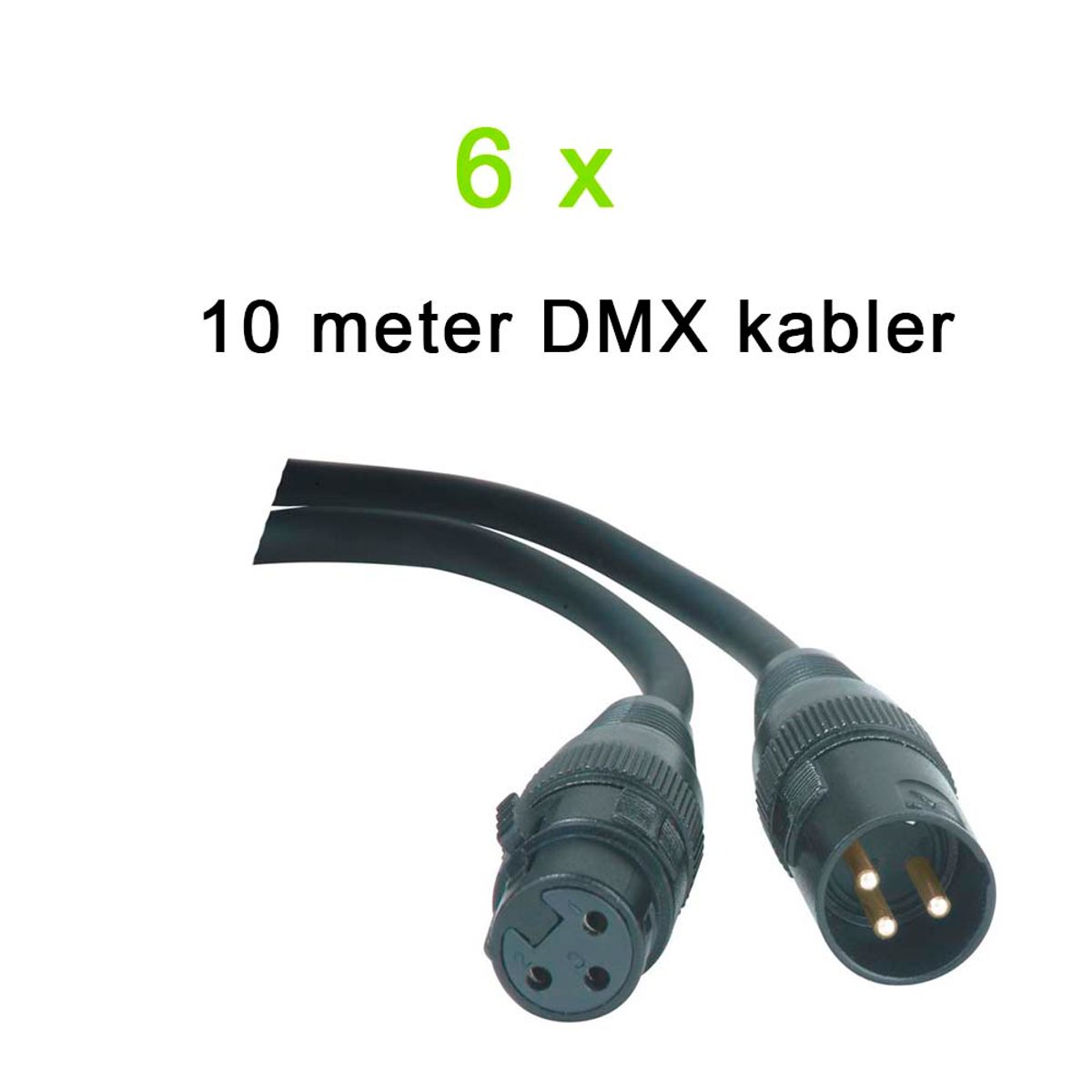 DMX Kabel Pakke (6x10m)