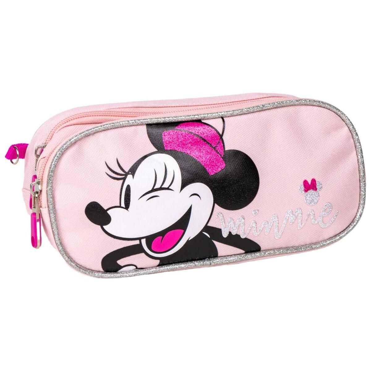 Dobbelt carry-all Minnie Mouse Pink 22,5 x 8 x 10 cm