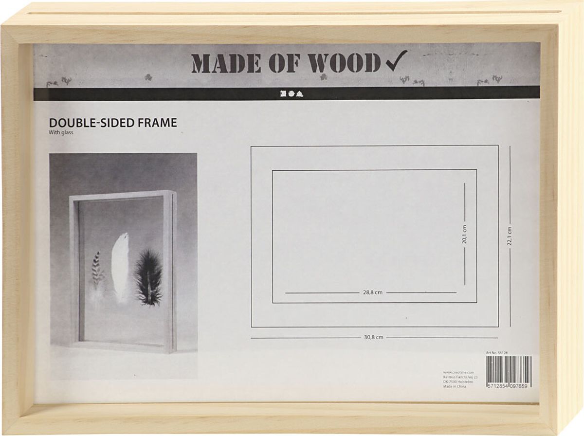 Dobbeltramme - D 4,5 Cm - Str. 22,1x30,8 Cm - 1 Stk.