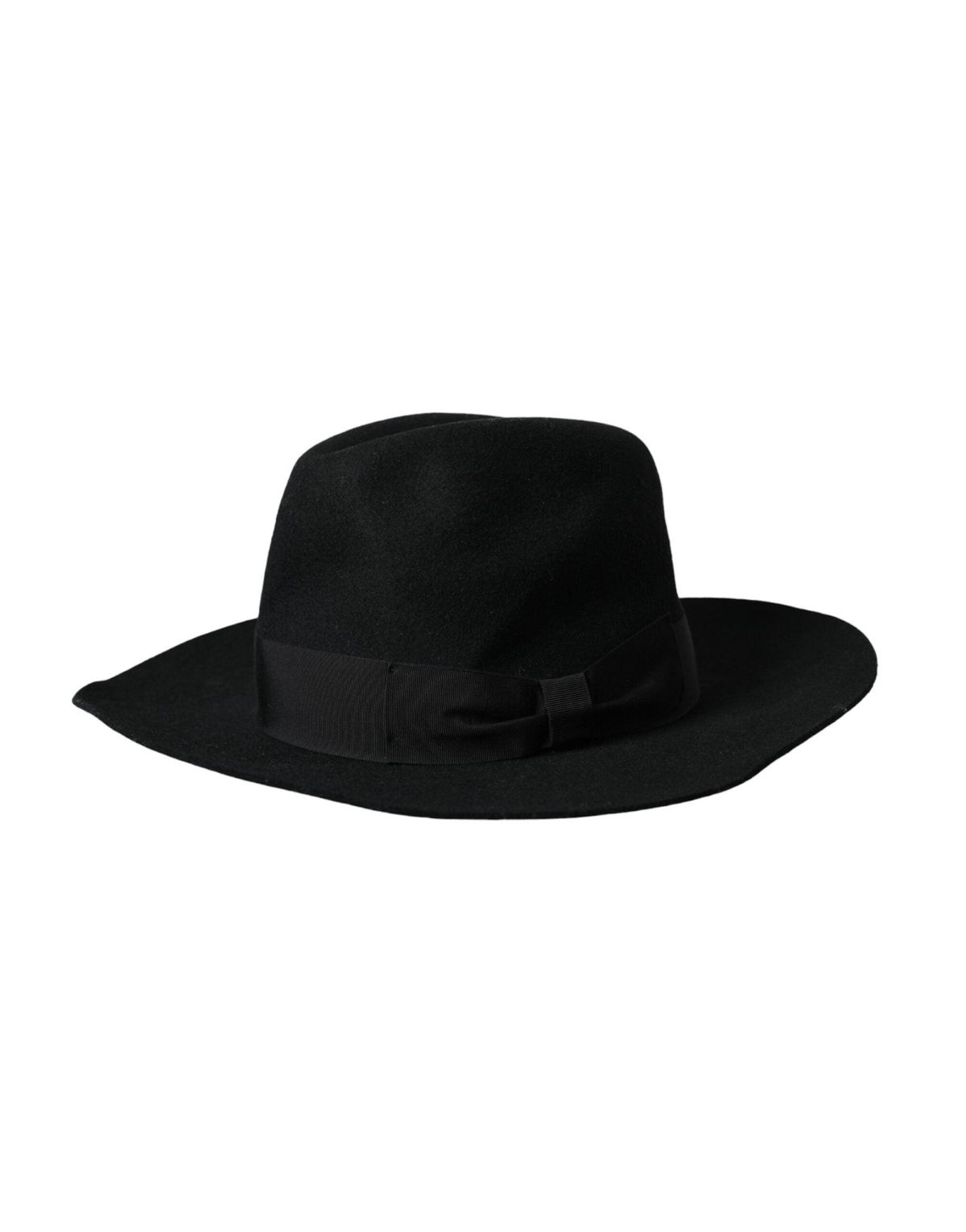 Dolce & Gabbana Black Rabbit Fedora Trilby Dame Hat