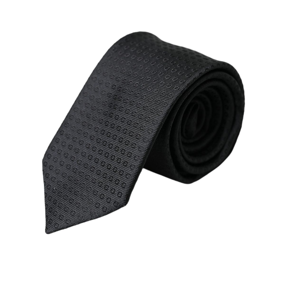 Dolce & Gabbana Black STAFF Patterned Cotton Adjustable Herre Tie